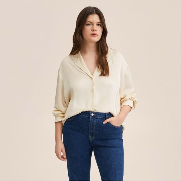 Mango Silky Button Shirt - Picture 2 of 7